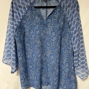Zac & Rachel‎ Blue Paisley Tunic